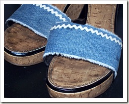 Denim Embellished Sandals