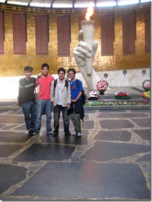 From left, Brice, Leed Fung, Goldon & I