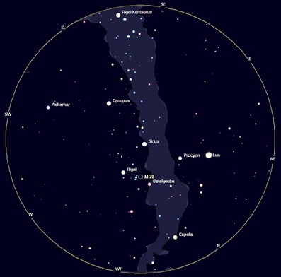 localização da nebulosa M78
