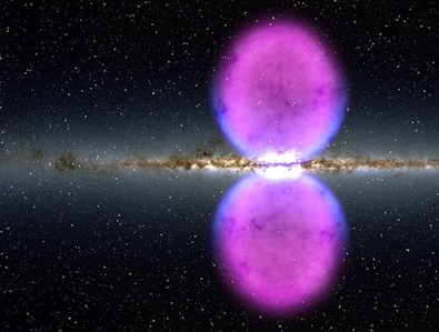 bolhas de raios gama na Via Láctea