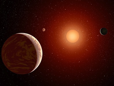ilustração de exoplaneta sendo imagedo