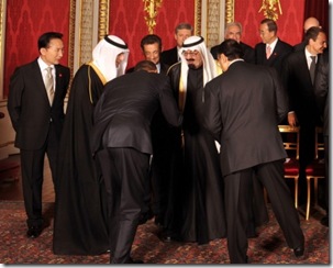 Bowing To King of Saud.