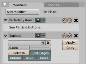 Configurando o modificador Explode