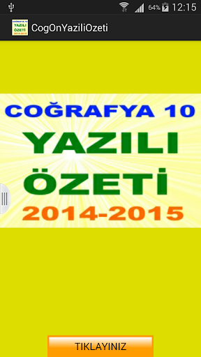 Coğrafya 10 Yazılı Özeti