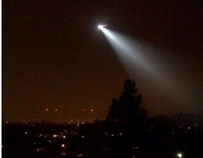 LAPD police helicopter over Echo Park.