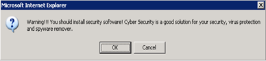Fig2: Security Warning pop-up