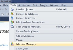 Tools ->Extension Manager
