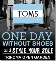 event invite: Walking Without Shoes for One Day With TOMS