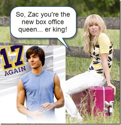 Zac Efron and Miley Cyrus US Box Office