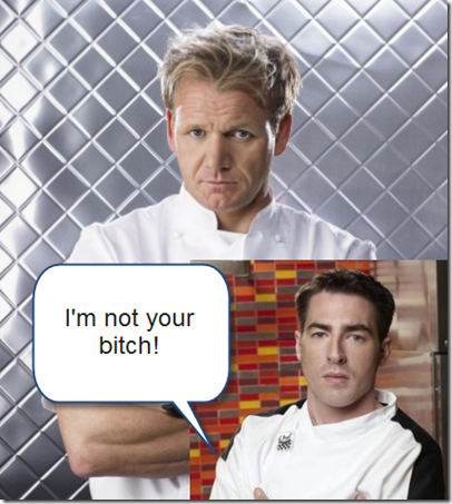 Hells Kitchen Fight July 21 Episode - Gordon vs Joseph