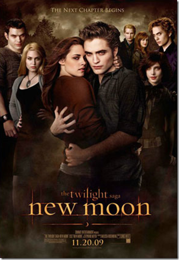 Kristen Stewart and Robert Pattinson New Moon movie poster