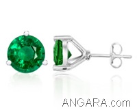 Solitaire-Round-Emerald-Martini-Studs-in-14k-White-Gold-(5-mm)_