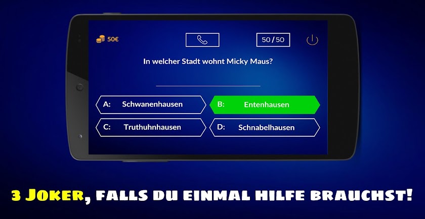 Millionär Quiz 2015 - Deutsch Screen 2