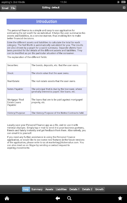 Android application Personal Finance Pro screenshort