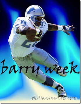 The Lions in Winter celebrates Barry Sanders, with Barry Week