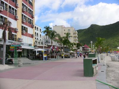 Philipsburg St. Maarten Pictures. Front Street of Philipsburg