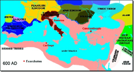 Christian World 600 AD