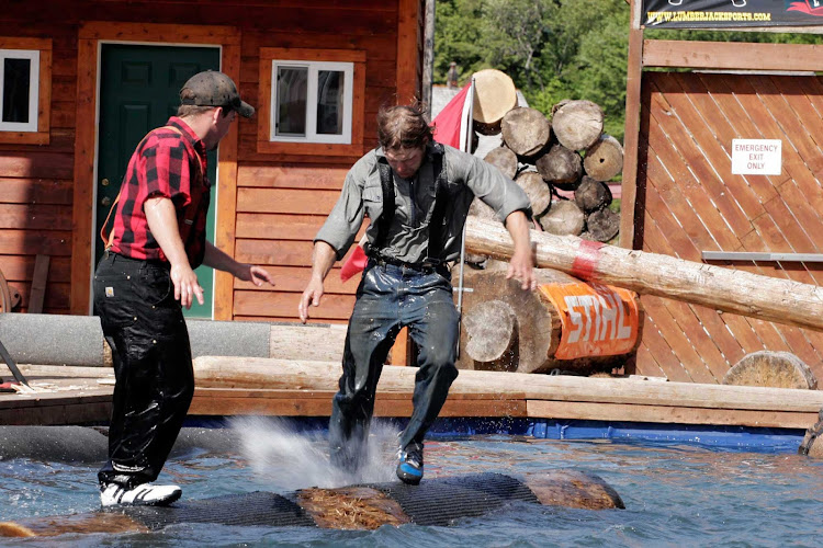 Log rolling demonstration in Ketchikan, Alaska.