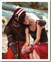 masai e mulher ocidental 