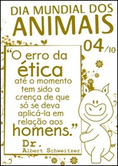 cartaz direitos dos animais erro ético