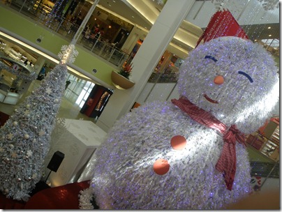 snow man display @ Aeon, Melaka