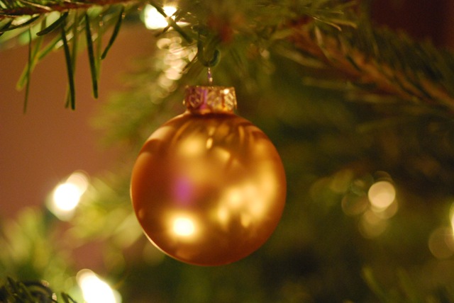 Christmas gold bauble