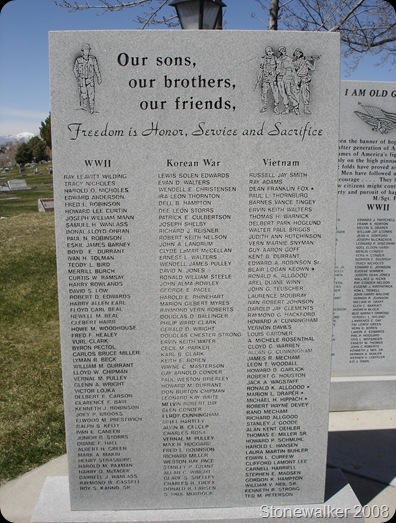 AF Cemetery War Veterans Memorial