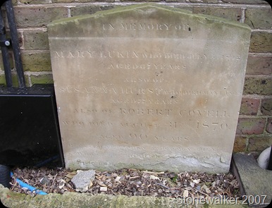 Lukin Mary Hurst Susanna Covell Robert headstone