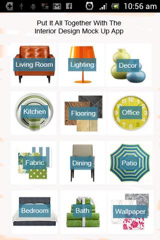 Interior Design Mock Up App Screen 1