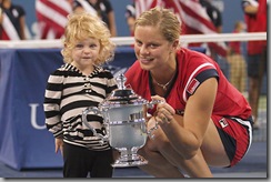 Kim Clijsters and her little girl Jada