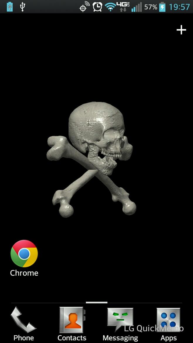 Skull &amp; Crossbones LWP Screen 3