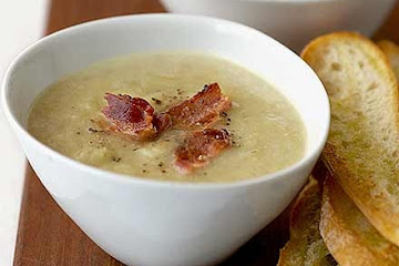 Leek, bacon & potato soup