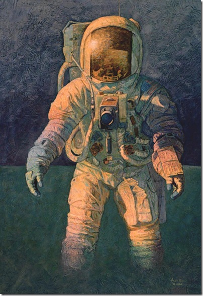 That’s How It Felt to Walk on the Moon, painting by Alan Bean
