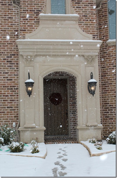 snowflakes front door