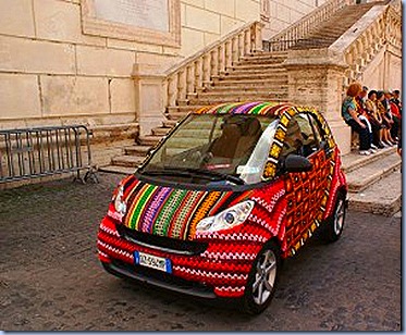 crochet covered car
