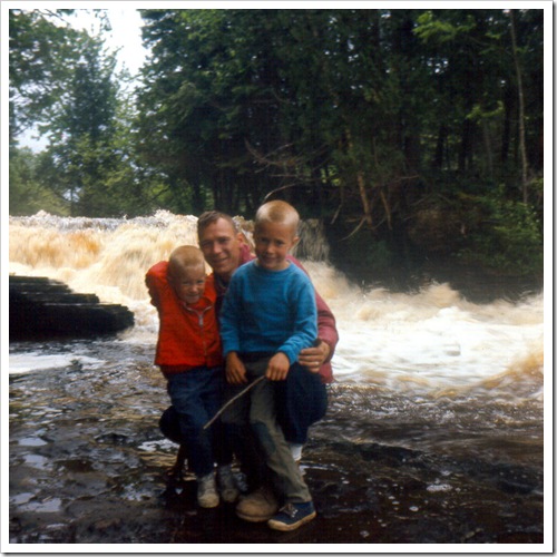 Jim, Jimmy, and Mike at Taquamenen Falls