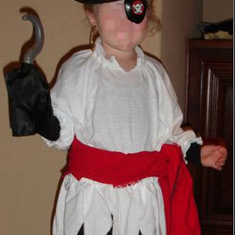 disfraz de ultima hora: vestido de pirata niña
