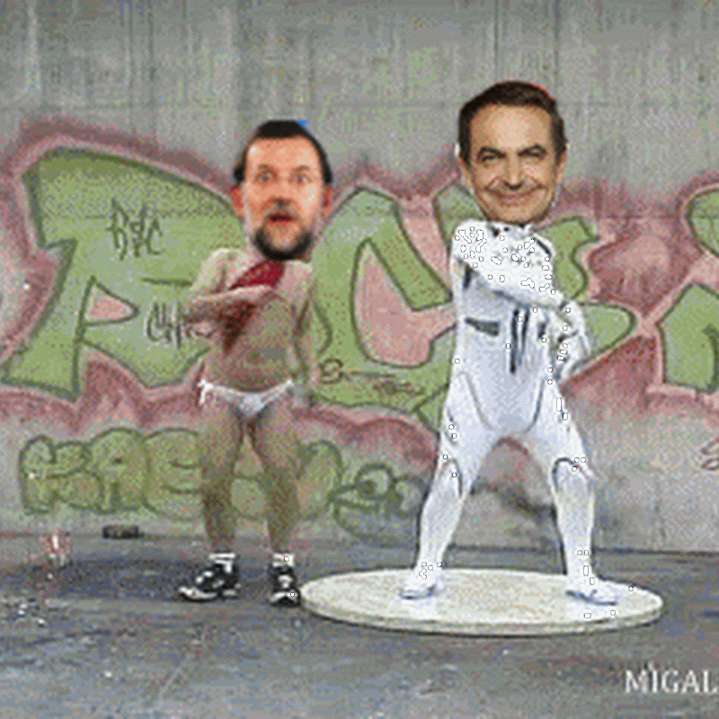 Gifs fotomontajes Zapatero y Rajoy