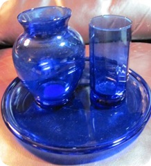 blue glass ware