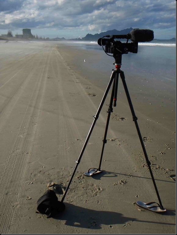 Nicolas' camera on beach