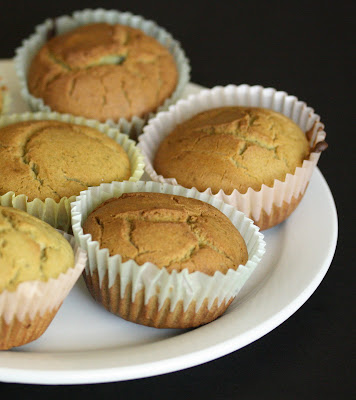 close-up photo of a plate of Matcha Green Tea Mochi Cupcakes
