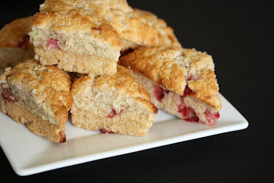 photo of plate of strawberry scones