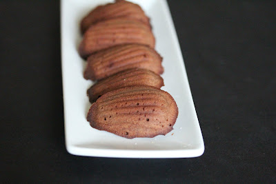 photo of a plate of Chocolate Madeleines