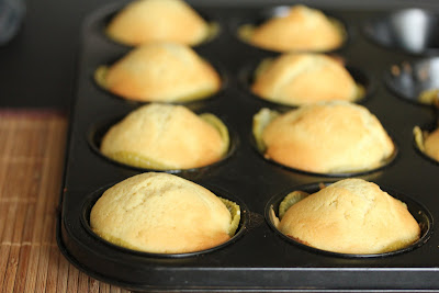 photo of kiwi cupcakes in a cupcake pan