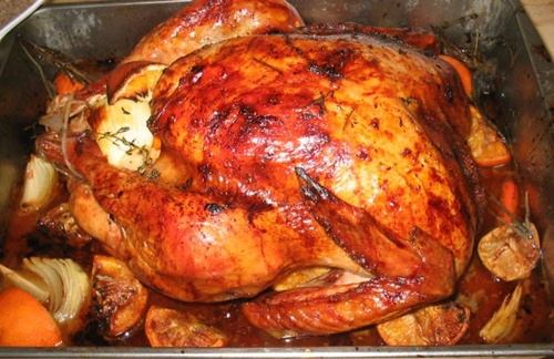 photo of a cooked turkey