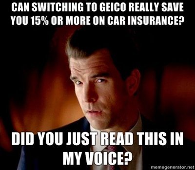 funny poster of the geico insurance guy