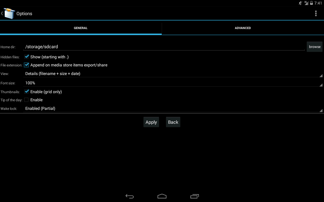    AndSMB (samba client)- screenshot  