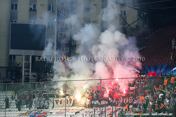 UEFA Champions League 2010/11. CFR Cluj - FC Basel 2-1 // Torţe în peluză, la elveţieni