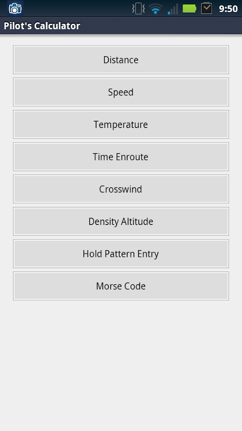 Android application Pilots Calculator screenshort