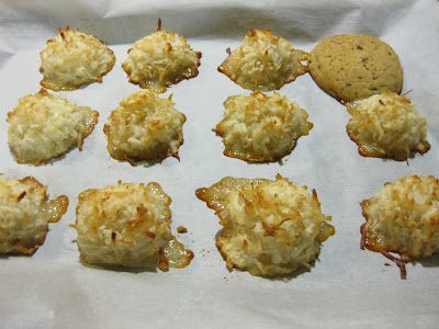 photo of macaroons on a baking sheet
